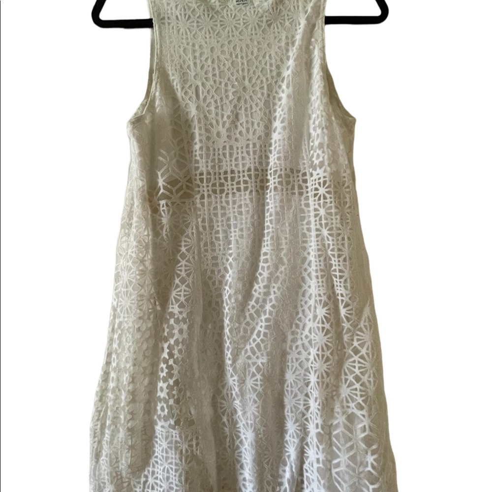 RVCA- white knit lace dress